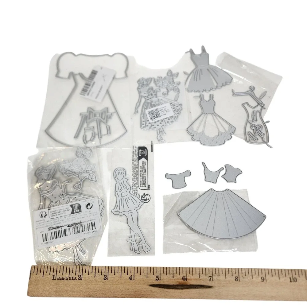 Fashion Girl Dress Metal Cutting Dies Lot Skirts Tops Outfit Scrapbook Craft